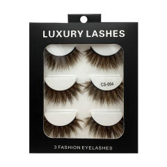 3pair colorful false eyelashes