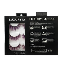 3pair colorful false eyelashes