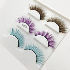 3pair colorful false eyelashes