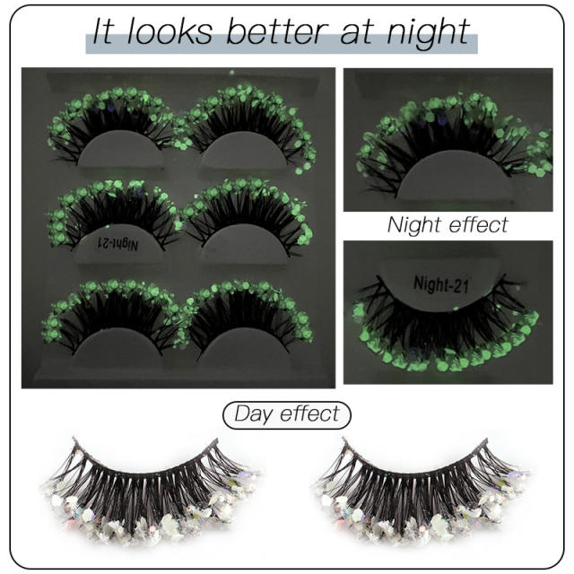 Party queen luminous false eyelashes