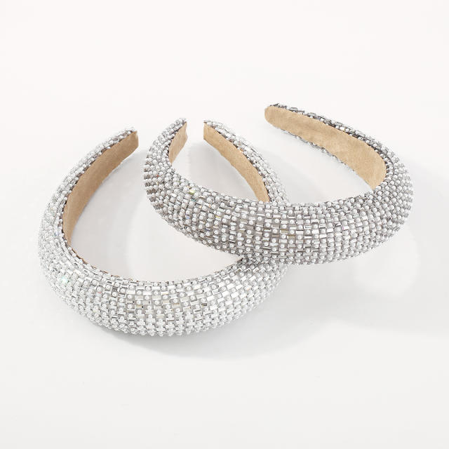 Luxury rhinestone diamond padded headband