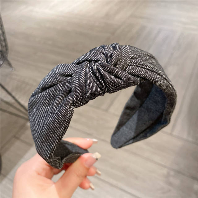 Occident fashion denim knotted headband