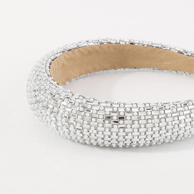 Luxury rhinestone diamond padded headband