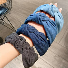 Occident fashion denim knotted headband