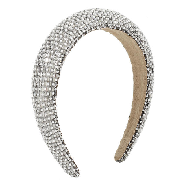 Luxury rhinestone diamond padded headband