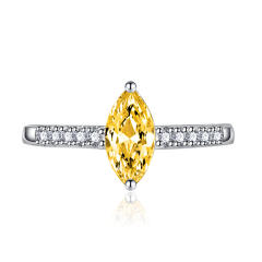 WISH oval cut cubic zircon copper adjustable rings
