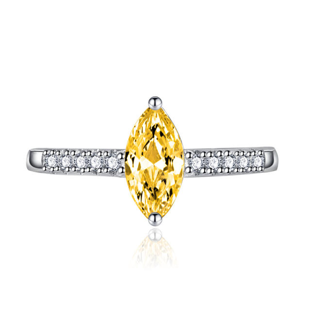 WISH oval cut cubic zircon copper adjustable rings