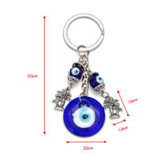Vintage evil eye blue eye alloy keychain