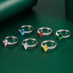 WISH oval cut cubic zircon copper adjustable rings