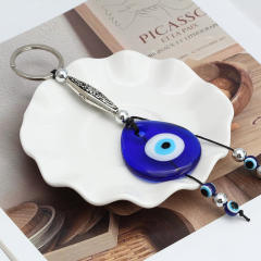 Blue eye alloy keychain