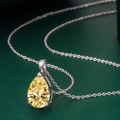 Classic pearl cut cubic zircon copper pendant