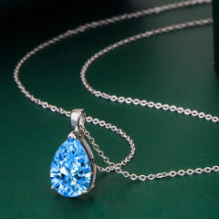 Classic pearl cut cubic zircon copper pendant