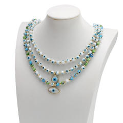 Classic evil eye beaded necklace