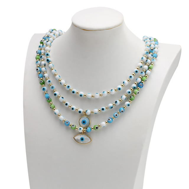 Classic evil eye beaded necklace