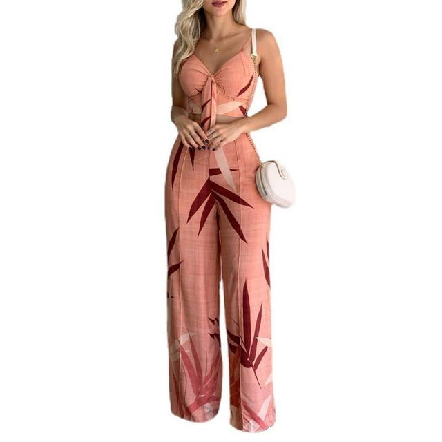Summer design beach trend camisoles wide leg pants set