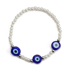 Boho evil eye bead bracelet set