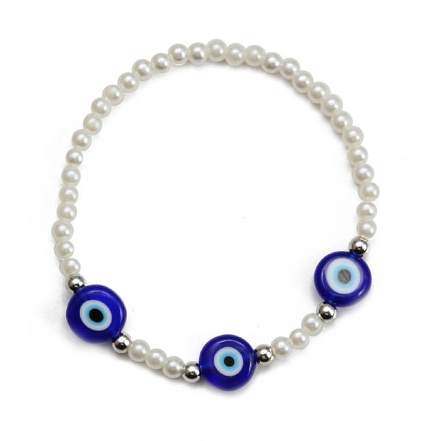 Boho evil eye bead bracelet set