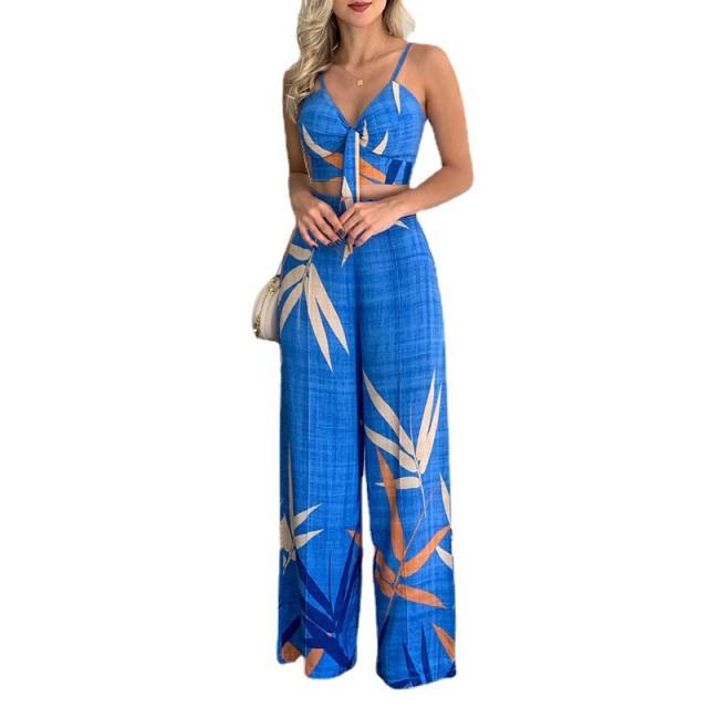 Summer design beach trend camisoles wide leg pants set