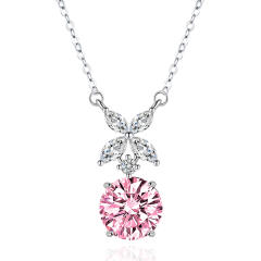 Chic round cut cubic zircon copper choker necklace