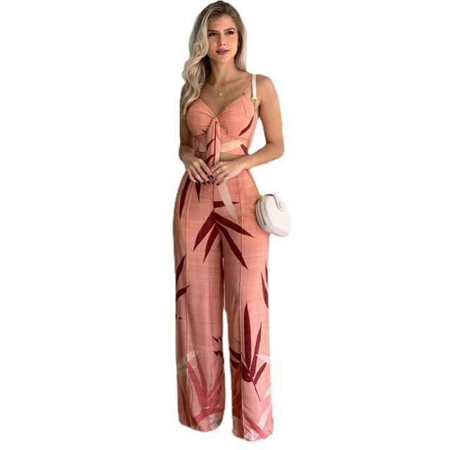Summer design beach trend camisoles wide leg pants set