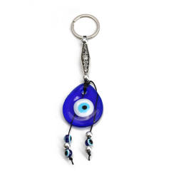 Blue eye alloy keychain