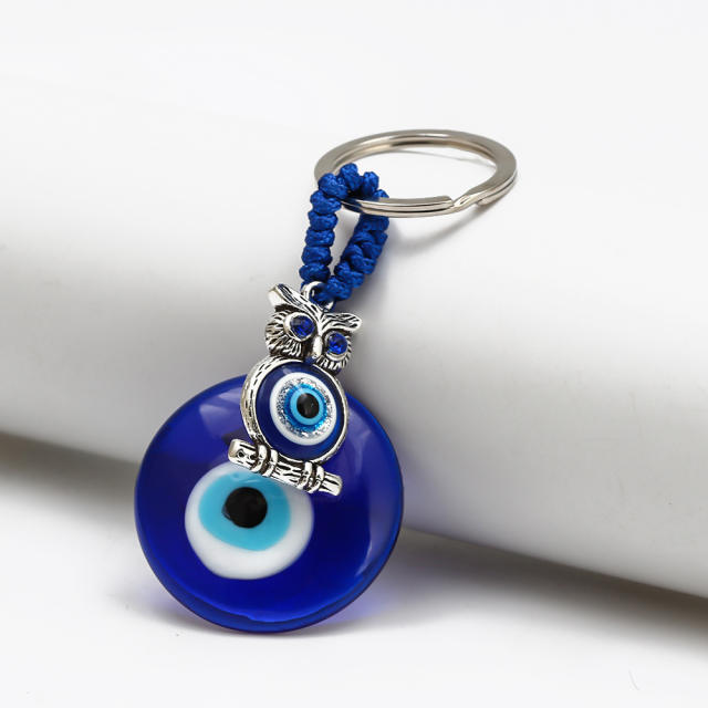 Blue color evil eye keychain
