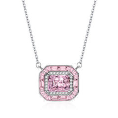 Luxury color cubic zircon copper choker necklace