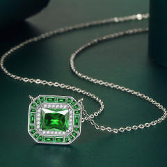 Luxury color cubic zircon copper choker necklace