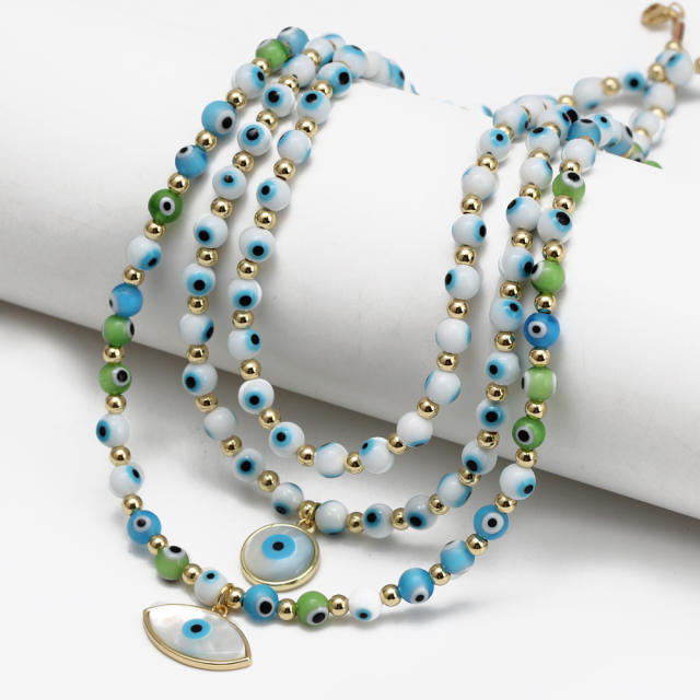 Classic evil eye beaded necklace