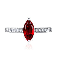 WISH oval cut cubic zircon copper adjustable rings