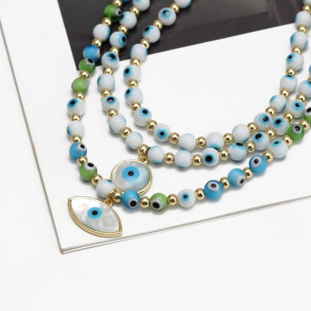 Classic evil eye beaded necklace