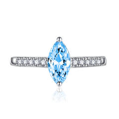 WISH oval cut cubic zircon copper adjustable rings