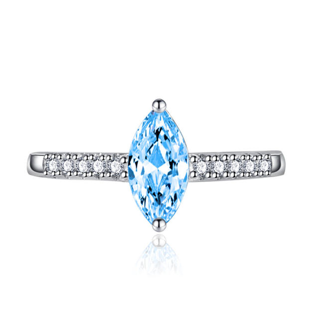 WISH oval cut cubic zircon copper adjustable rings