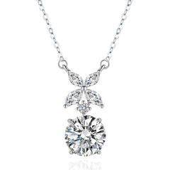 Chic round cut cubic zircon copper choker necklace