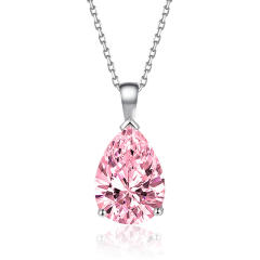 Classic pearl cut cubic zircon copper pendant