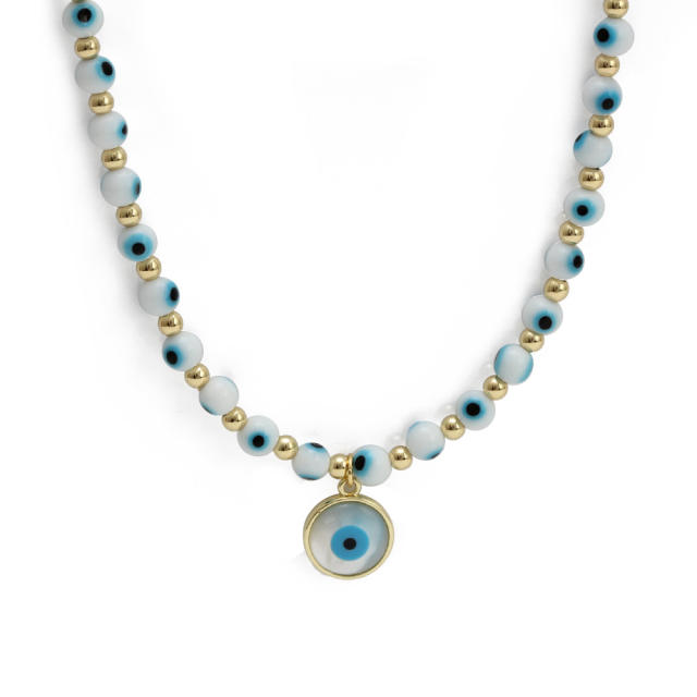 Classic evil eye beaded necklace