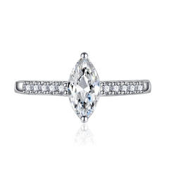 WISH oval cut cubic zircon copper adjustable rings