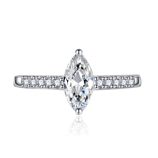 WISH oval cut cubic zircon copper adjustable rings