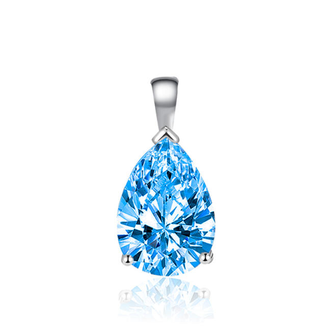 Classic pearl cut cubic zircon copper pendant