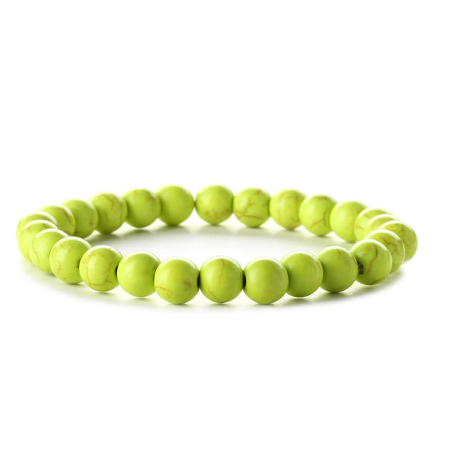 8mm colorful natural stone bead bracelet
