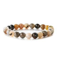 Hot sale easy match colorful natural stone bead bracelet