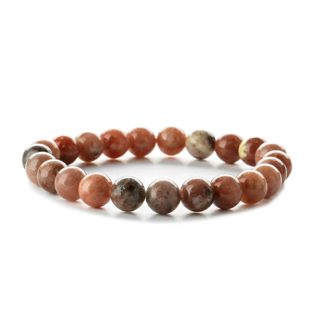 Hot sale easy match colorful natural stone bead bracelet