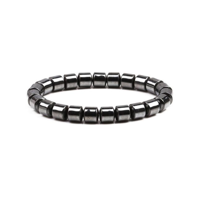 Occident fashion black color natural stone bead bracelet