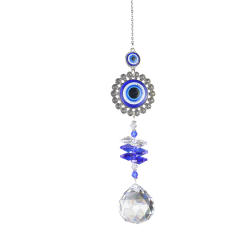 Vintage blue eye evil eye crystal wind chimes