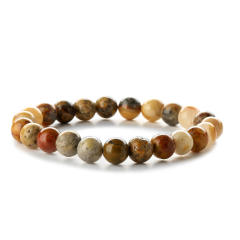 Hot sale easy match colorful natural stone bead bracelet