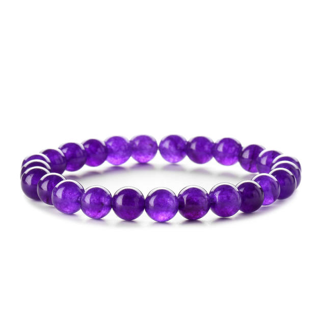 Hot sale easy match colorful natural stone bead bracelet