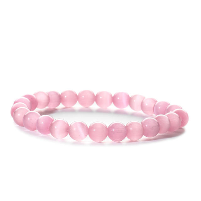 Hot sale easy match colorful natural stone bead bracelet