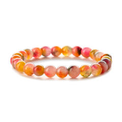 Hot sale easy match colorful natural stone bead bracelet