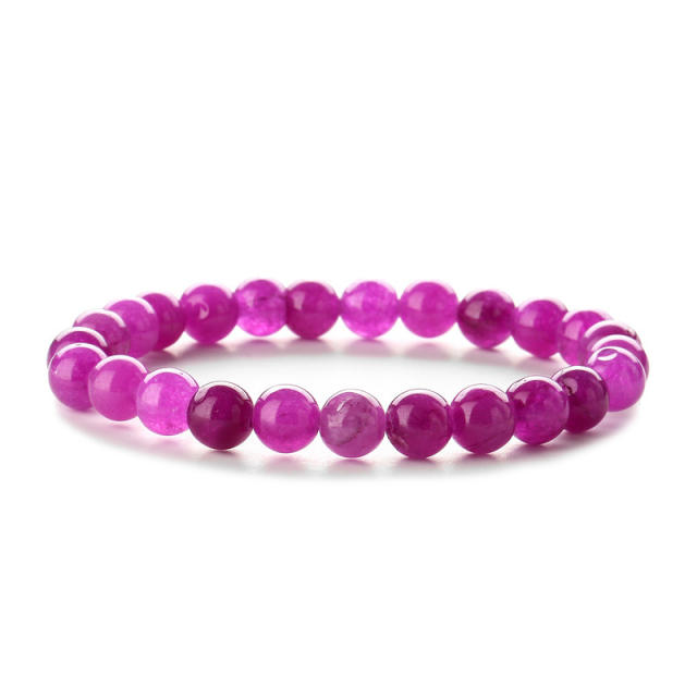 Hot sale easy match colorful natural stone bead bracelet