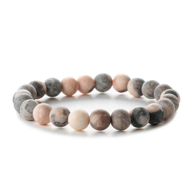 Hot sale easy match colorful natural stone bead bracelet